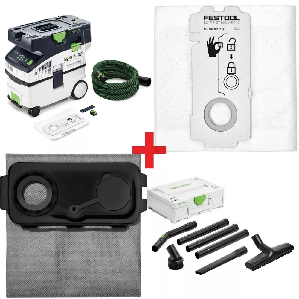 Festool CTC MIDI I Cordless 36V Mobile HEPA Dust Extractor BASIC Pro Bundle