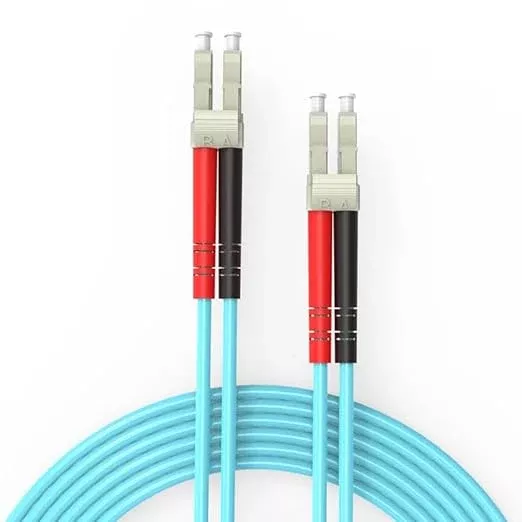 Fiber Patch Cable,10G/Gigabit Fiber Optic Cables with LC to LC Multimode OM3 Duplex 50/125 OFNP 5M（1Pack