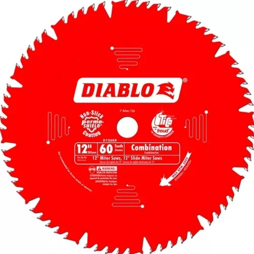Freud Diablo 12" 60 Tooth Combination Circular Saw Blade D1260X
