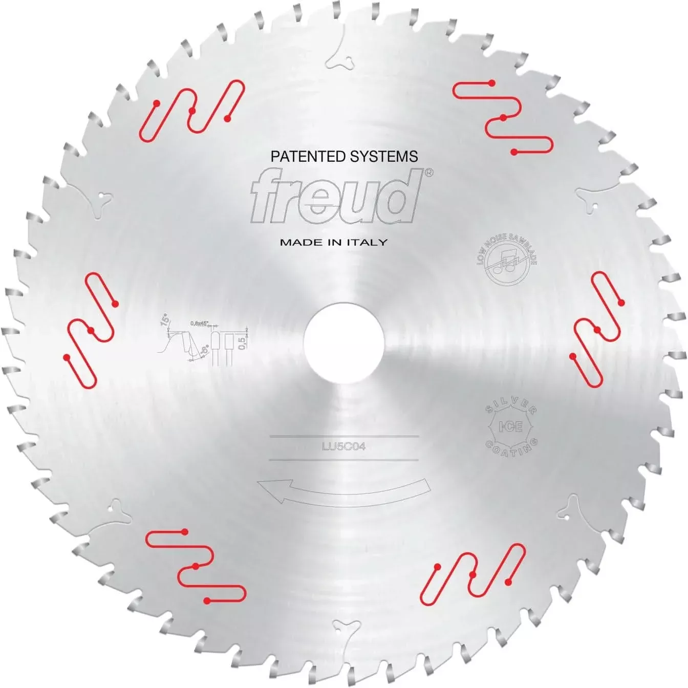 Freud LU5C04 250mm Medium to Thick Aluminum & Non-Ferrous Blade with or without Mechanical Clamping