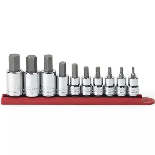 GearWrench 10 Piece 3/8" & 1/2" Drive Hex Bit SAE Socket Set 80579