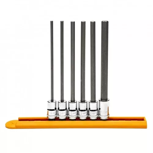 Gearwrench 6 Piece 3/8" Long Length Hex Bit Metric Socket Set 82554
