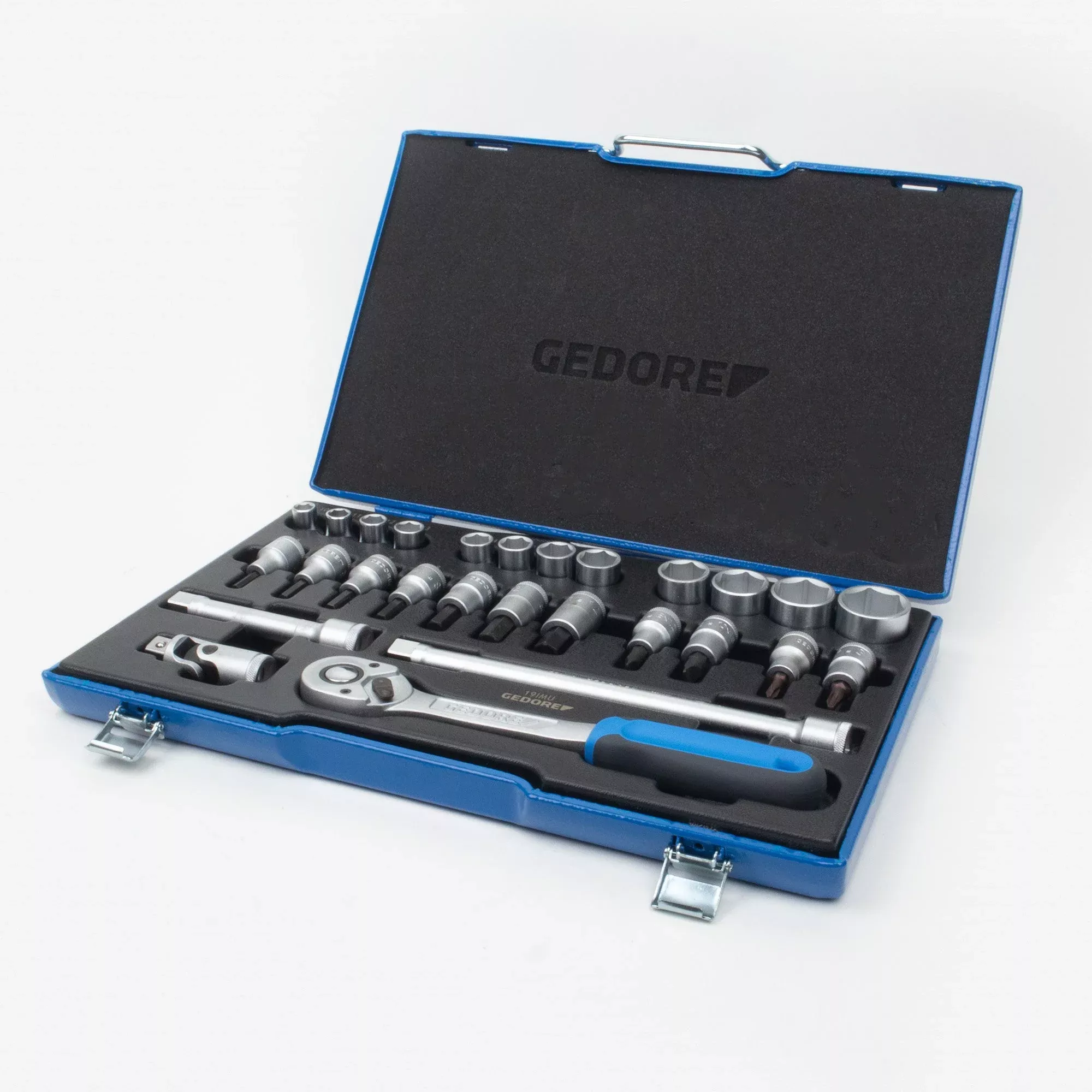 Gedore 19 IMU-10 Hex Socket Set 1/2", 10-30 mm, 27 Pieces
