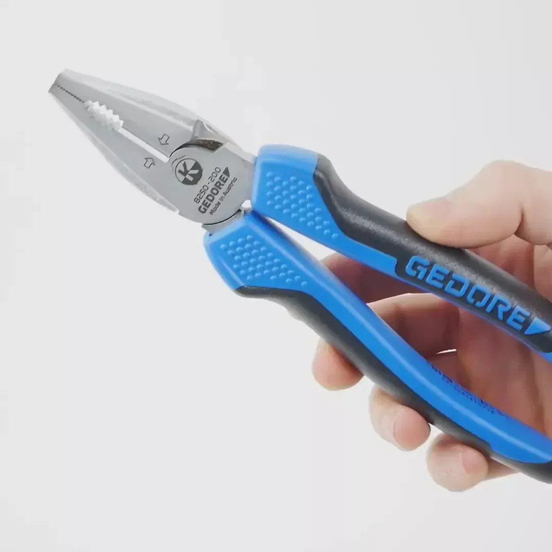 Gedore 8250-200 JC Power Combination Pliers, 200 mm