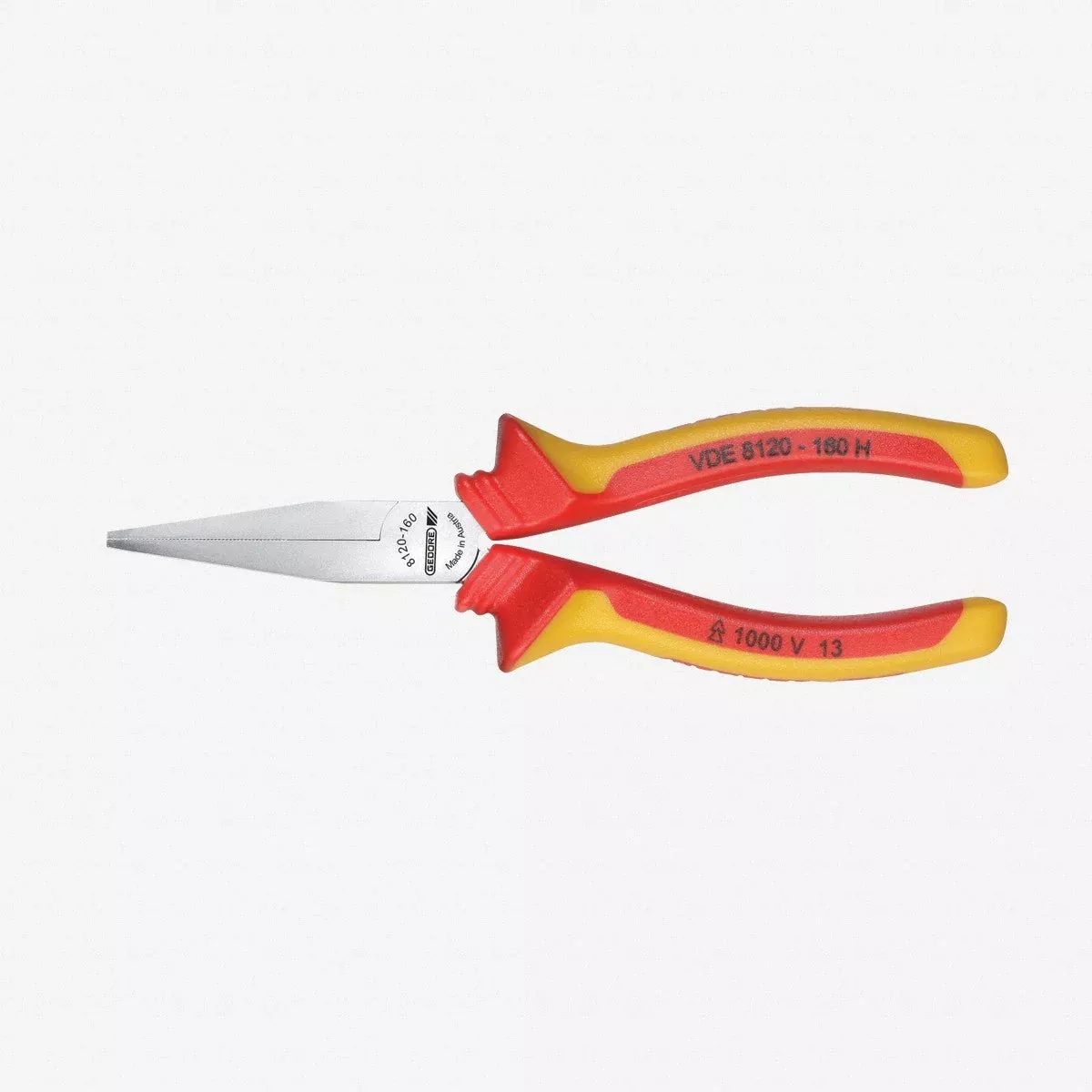 Gedore VDE 8120-160 H VDE Flat nose pliers with VDE insulating sleeves