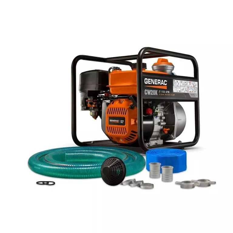 Generac Power Systems 7732 CW20K 2 in. Clean Water Pump with Hose Kit