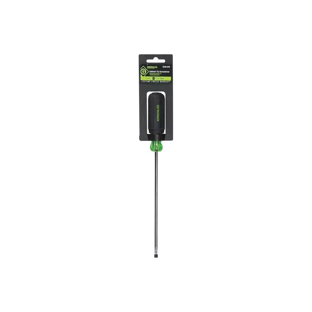Greenlee 0153-27C Screwdriver,Cabinet,1/4x8 inch,Round