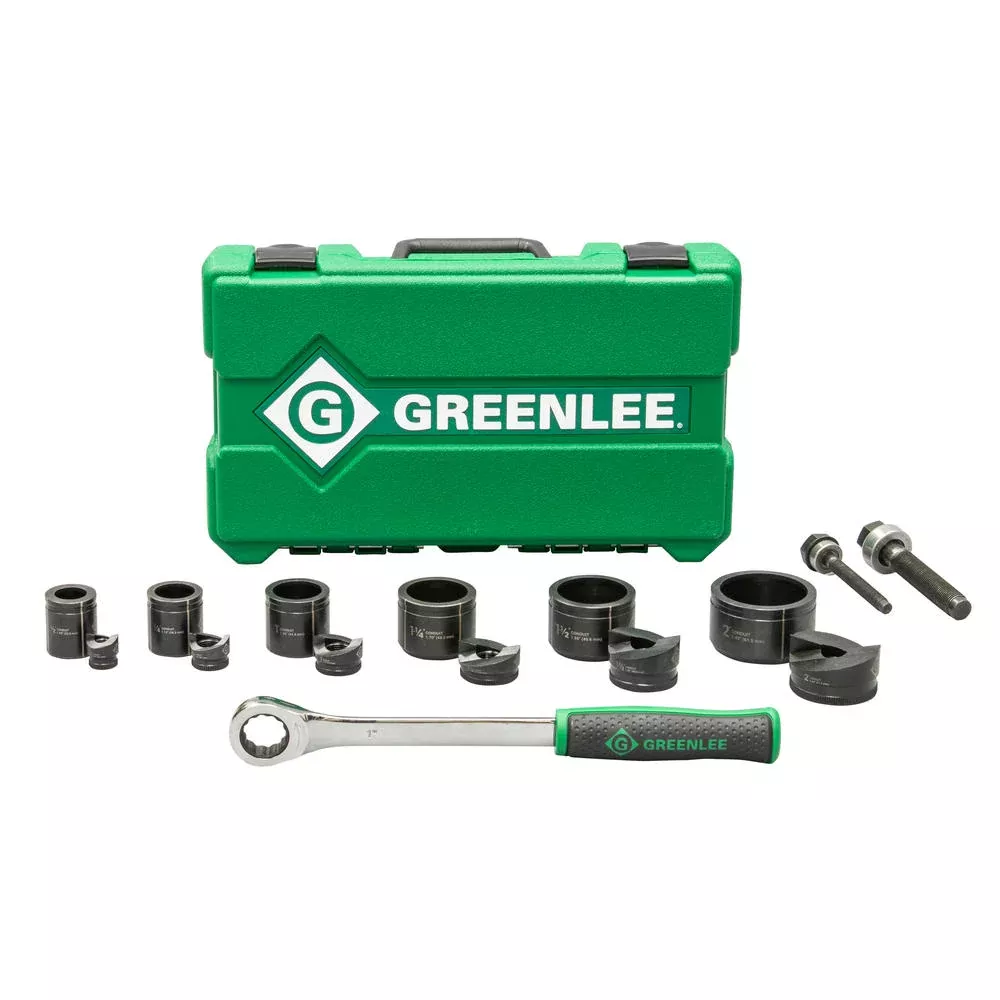 Greenlee 7238SB Knockout Kit with Ratchet and SlugBuster 1/2" to 2"