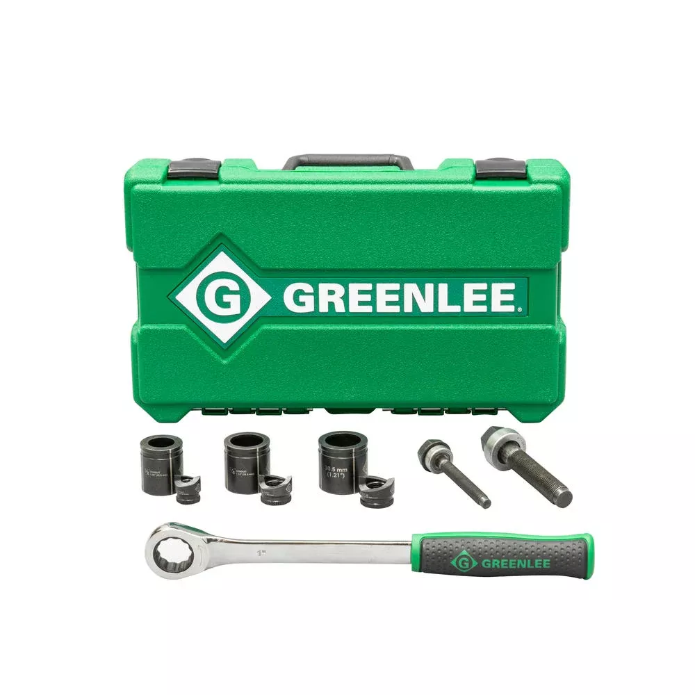 Greenlee 7240SB Knockout Kit with Ratchet and SlugBuster (1/2", 3/4", and 30.5 mm)