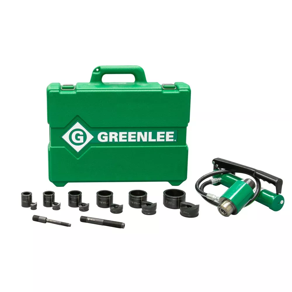 Greenlee 7306SB 11-Ton Slug-Buster Hydraulic Knockout Kit with Hand Pump, 1/2" - 2"