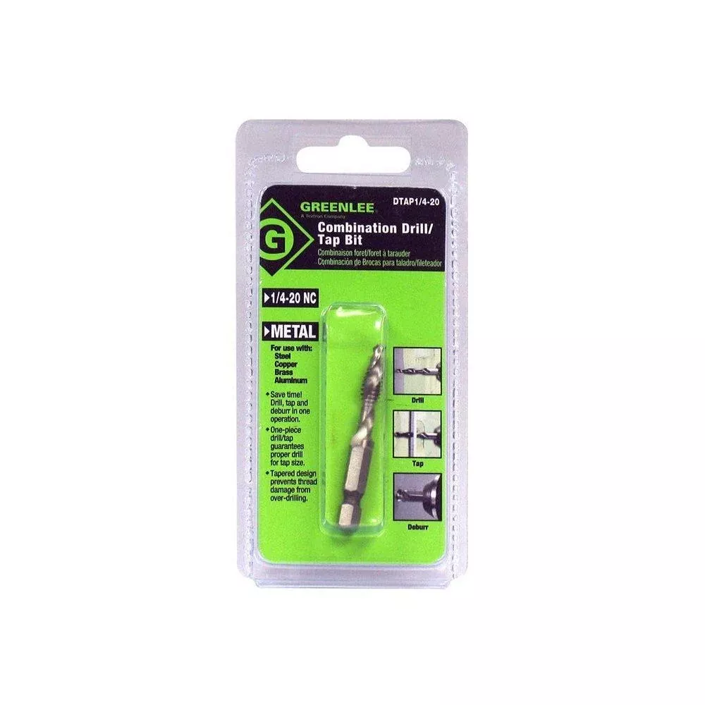 Greenlee DTAP1/4-20 DRILL/TAP,1/4-20