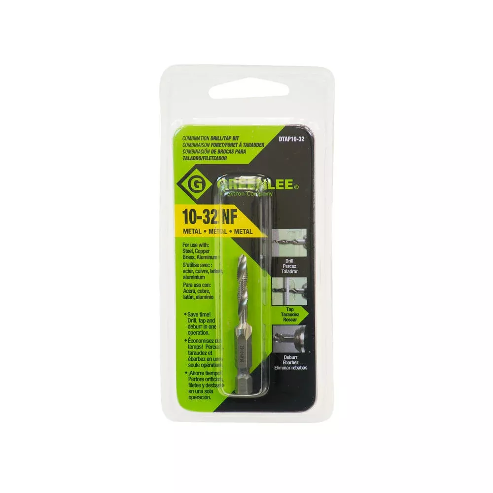 Greenlee DTAP10-32 DRILL/TAP, 10-32