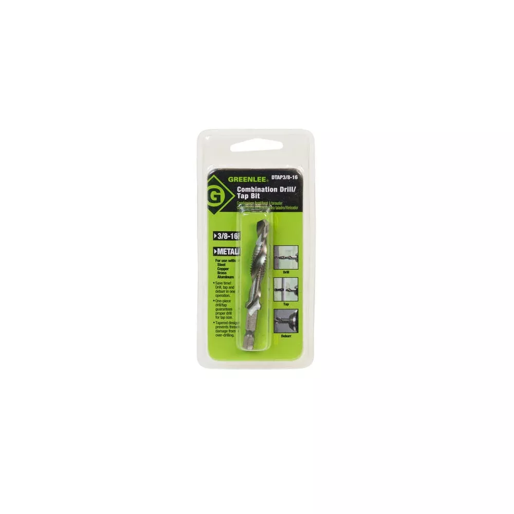 Greenlee DTAP3/8-16 3/8-16 DRILL/TAP
