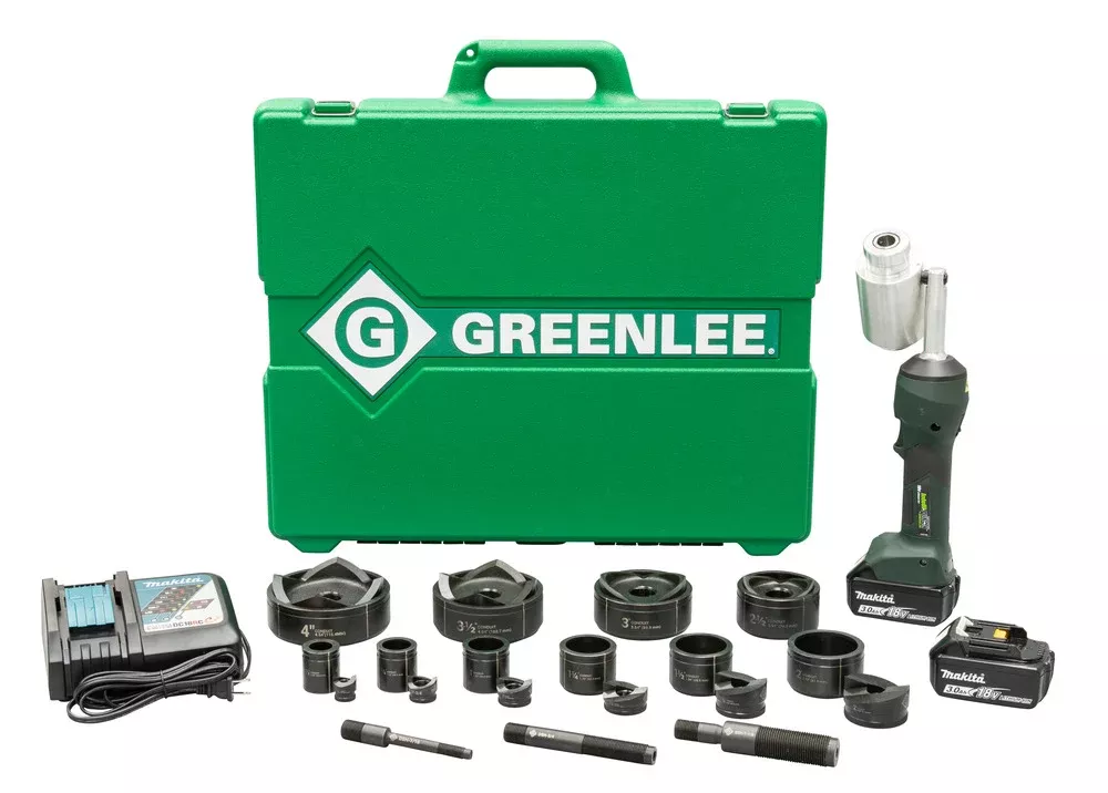 Greenlee Intelli-PUNCH Battery-Hydraulic Knockout Kit with Slug-Buster 1/2" - 4"