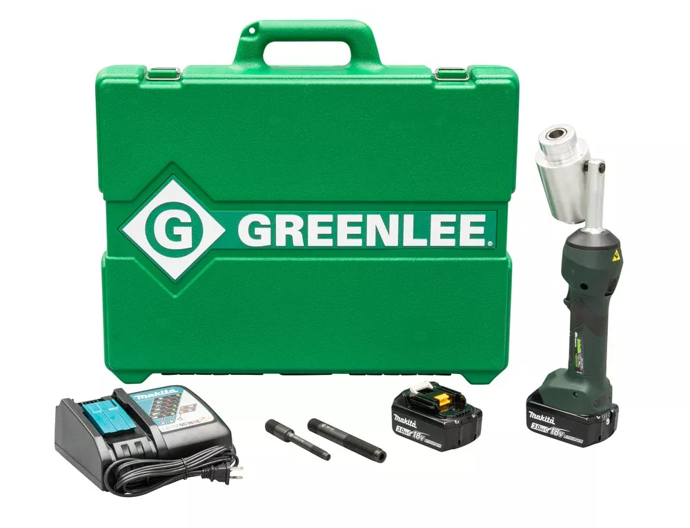 Greenlee LS100X11A Intelli-PUNCH Driver, Draw Studs, Batteries, Changer and Case