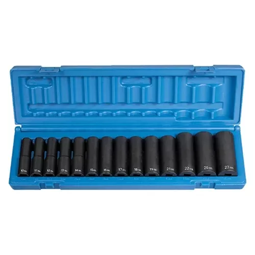Grey Pneumatic 14 Piece 1/2" Drive Deep Impact Socket Metric Set 1412MD