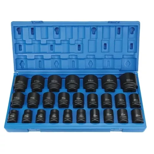 Grey Pneumatic 26 Piece 3/4" Drive Metric Master Impact Socket Set 19-50mm 8026M