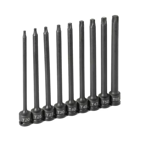 Grey Pneumatic 9 Piece 3/8" Drive Star 6" Length Impact Socket Set 1206T