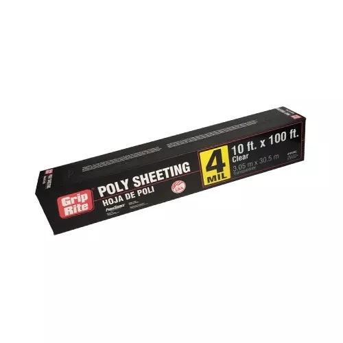 Grip Rite 10' x 100' 4mil Clear Poly Sheeting 410100C