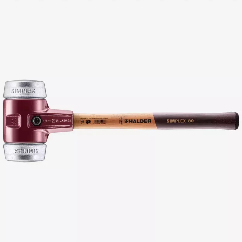 Halder Simplex Mallet with Aluminum Inserts and Cast Iron Housing , 3.15" / 136.16 oz.