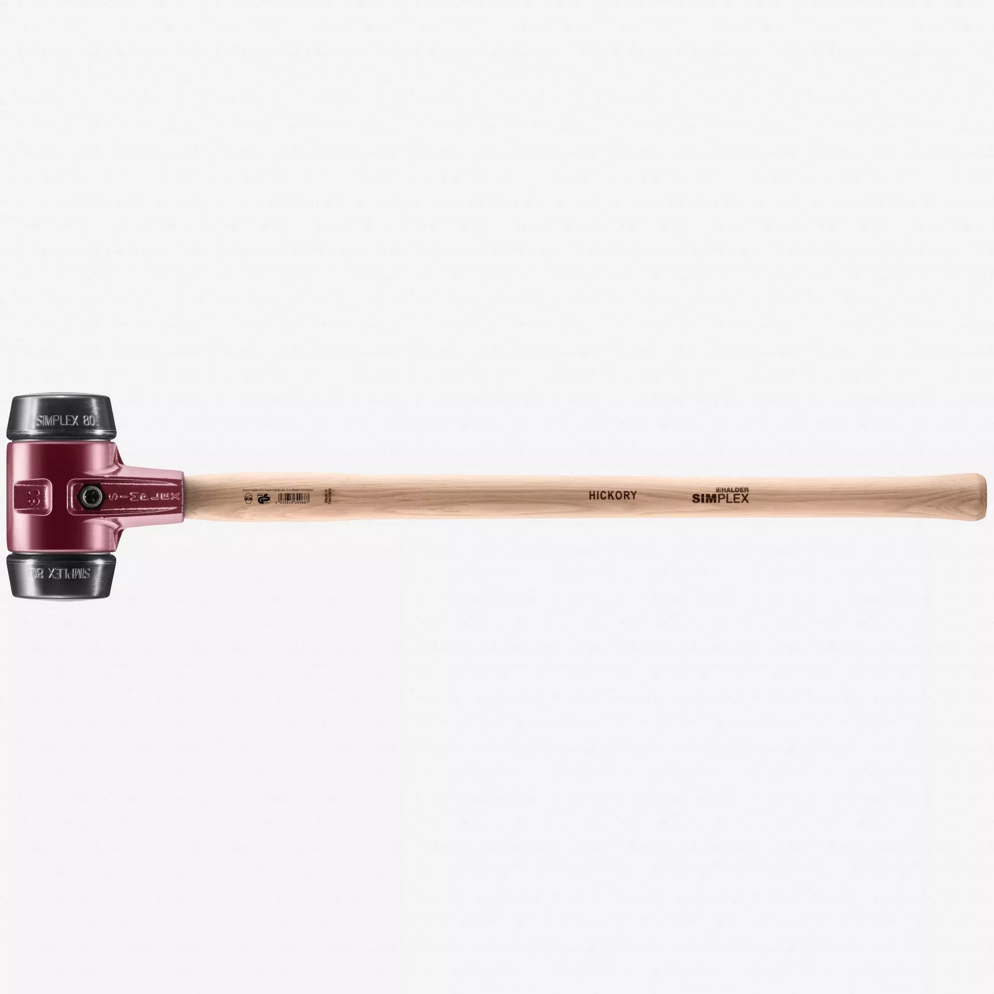 Halder Simplex Sledgehammer with Black Rubber Inserts and Cast Iron Housing, 3.15" / 115.35 oz.