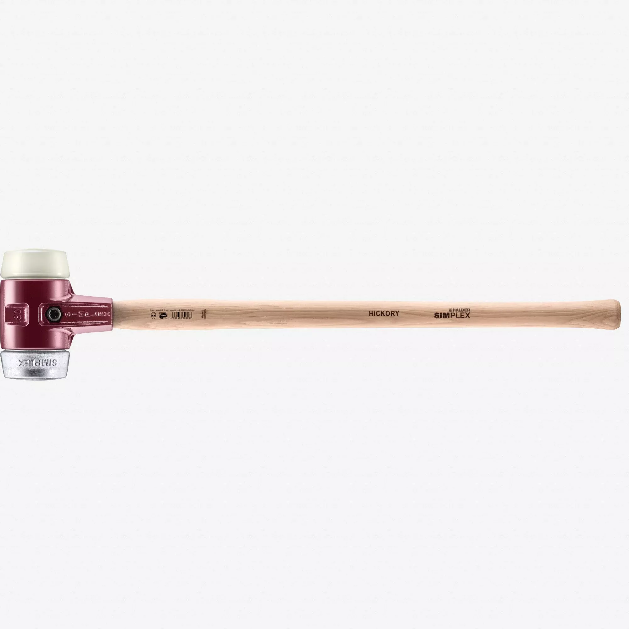 Halder Simplex Sledgehammer with Nylon/Aluminum Inserts and Cast Iron Housing, 3.15" / 129.1 oz.