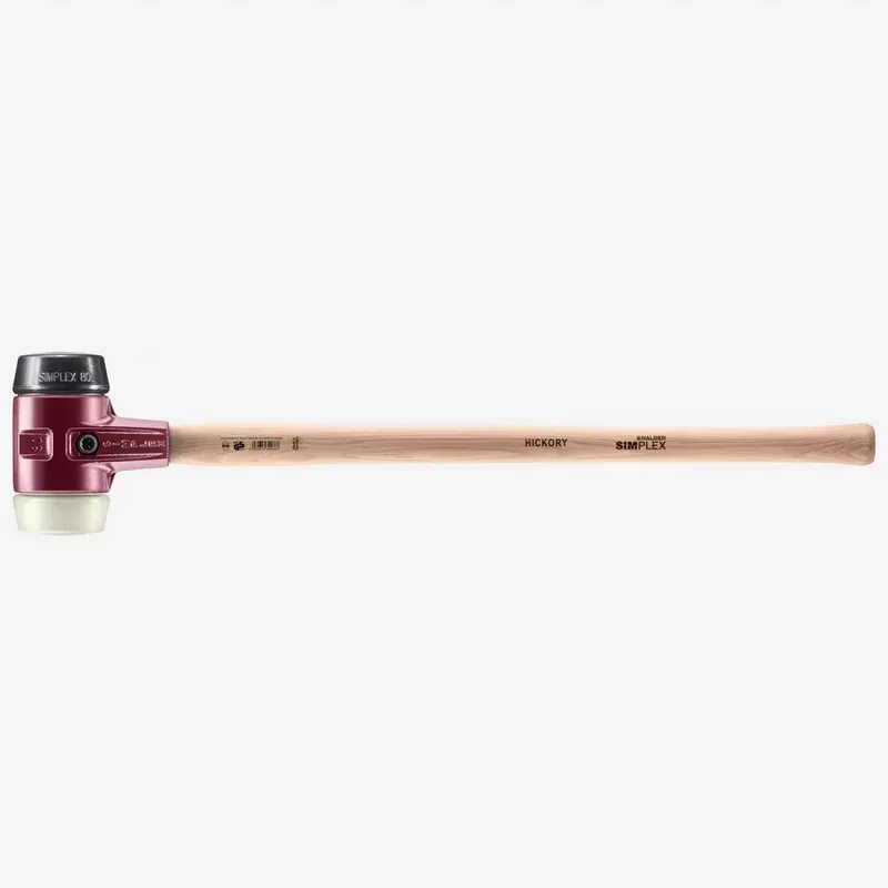 Halder Simplex Sledgehammer with Nylon/Black Rubber Inserts and Cast Iron Housing, 3.15" / 122.4 oz.
