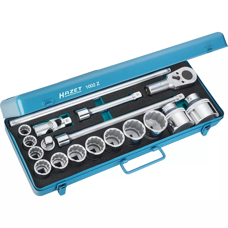 Hazet 1002Z Socket Set, 3/4" Drive, 22-60mm, 18 Pieces