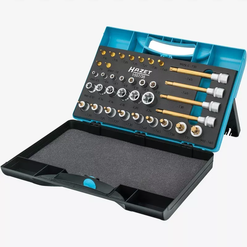 Hazet 1557/35 TORX 1/4" and 1/2" Drive Socket Set, 35 Pieces