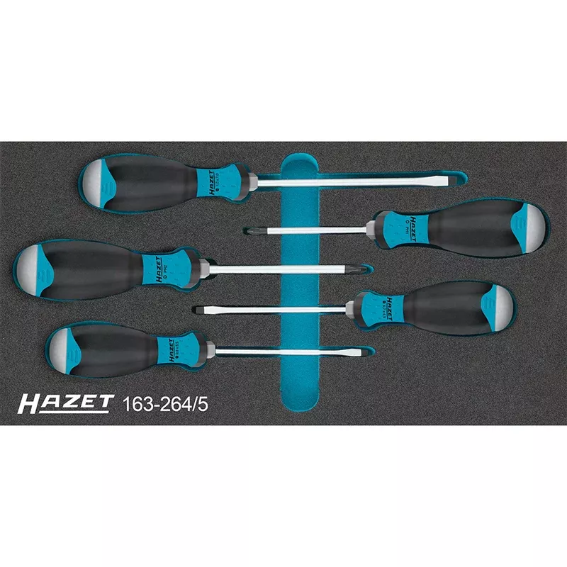 Hazet 163-264/5 Screwdriver Set with Impact Cap, 5 Pieces