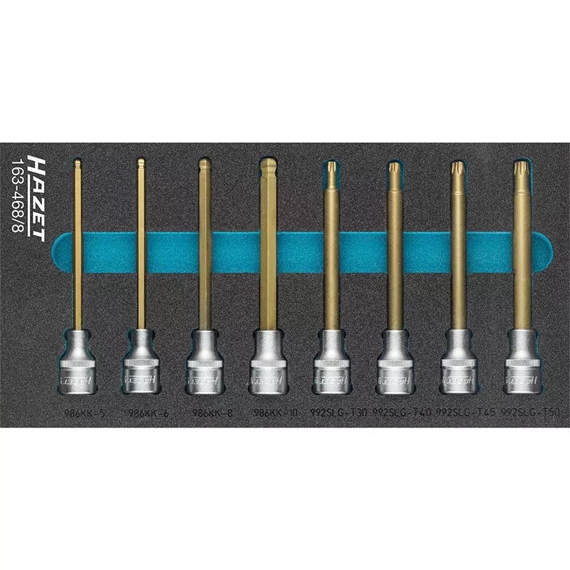 Hazet 163-468/8 Screwdriver Socket Set, 1/2" Drive, 8 Pieces