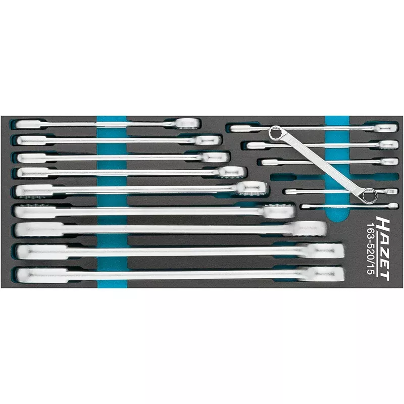 Hazet 163-520/15 Double Box-End Wrench Set, 15 Pieces