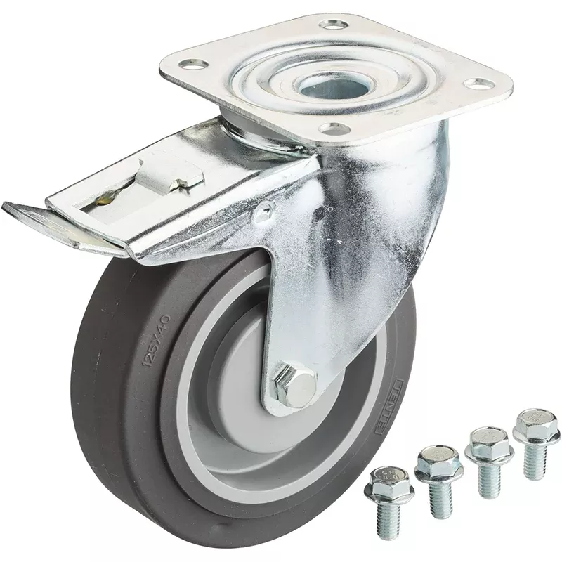 Hazet 179-011 Swivel Castor with Brake, 125mm Diameter
