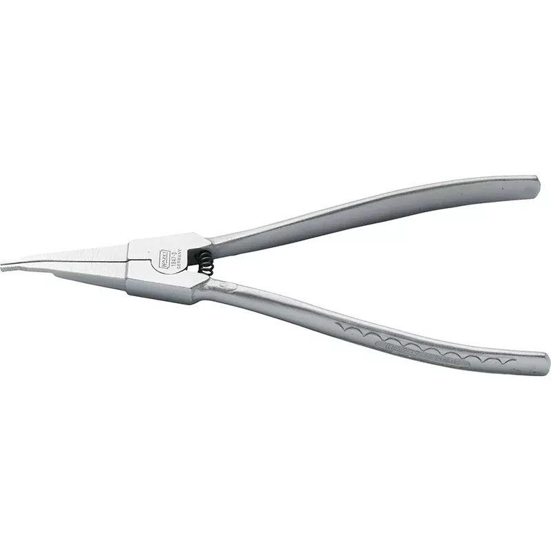 Hazet 1847-3 Circlip Pliers, 10° Bent Chequered Outside