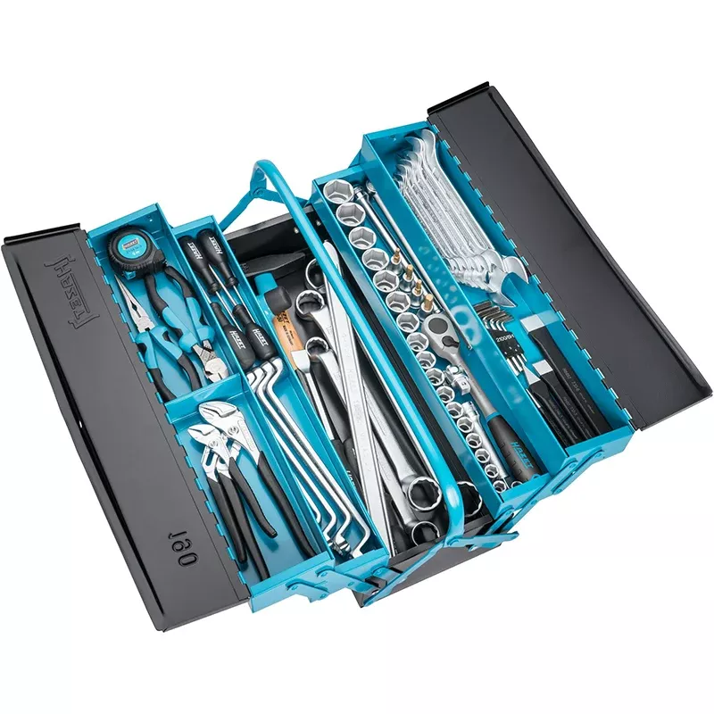 Hazet 190/80 Metal Tool Box with Assortment, 80 Pieces