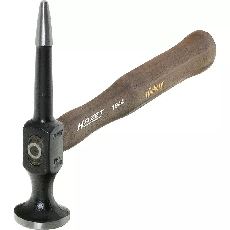 Hazet 1944 Car Body Hammer, Rounded Face and Straight Calibration Pin