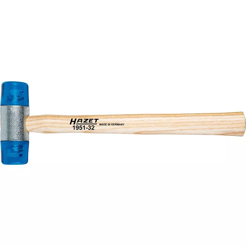 Hazet 1951-40 Plastic Soft-Faced Hammer, Low Rebound, 40mm