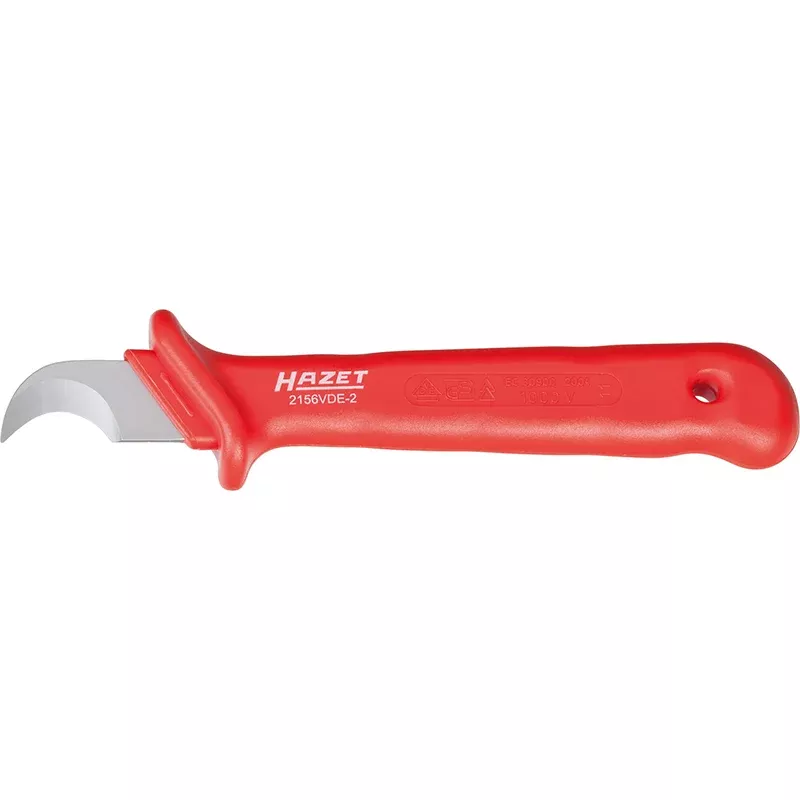 Hazet 2156VDE-2 Cable Stripping Knife with Protective Insulation