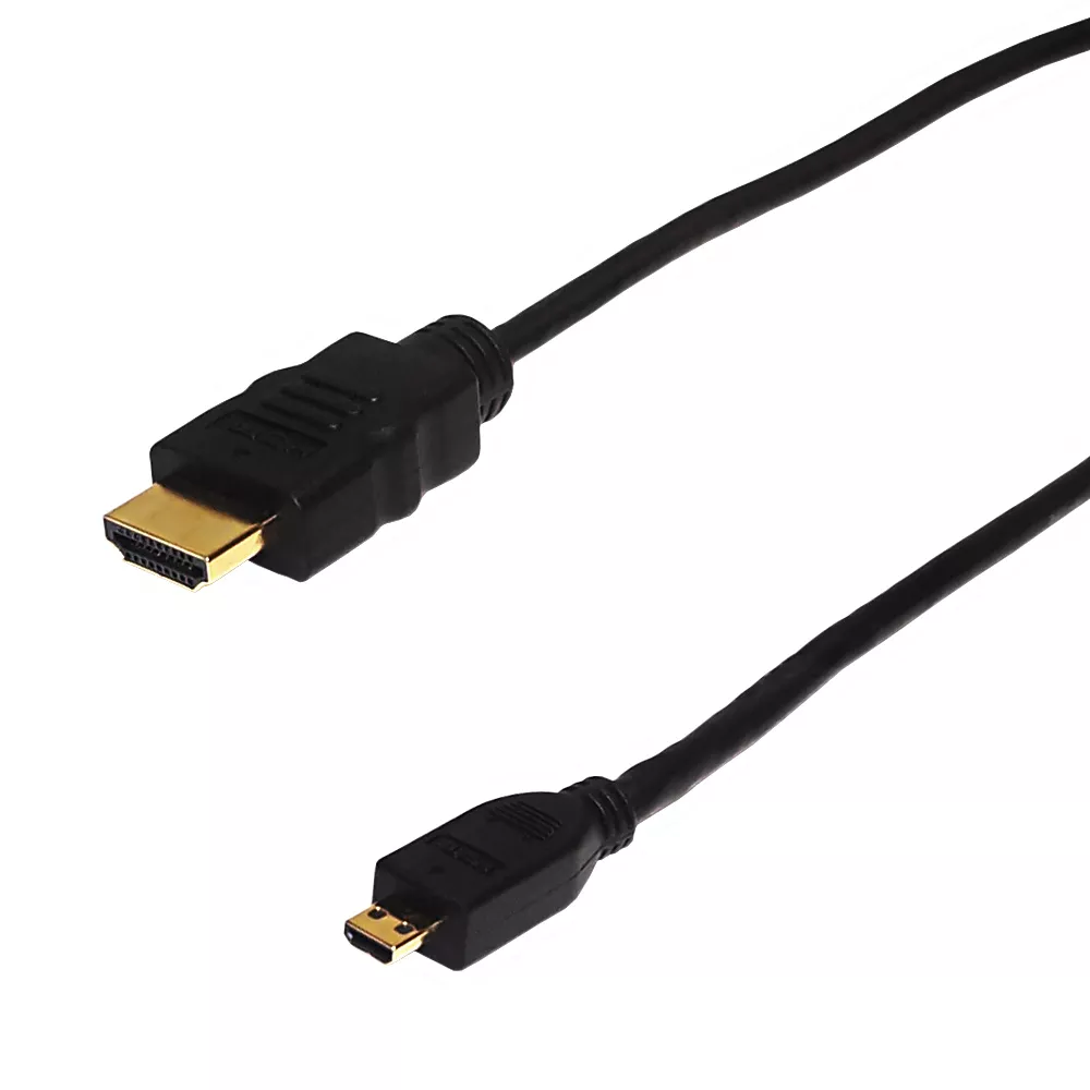 HDMI Male to Micro-HDMI Male High Speed with Ethernet Cable - CL2/ FT4 - 3 ft