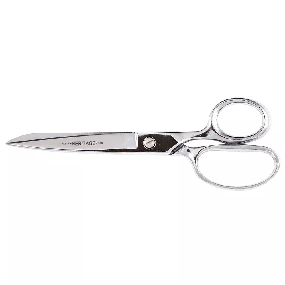 Heritage Cutlery 108CRS 8'' Straight Trimmer / Curved Blades / Serrated
