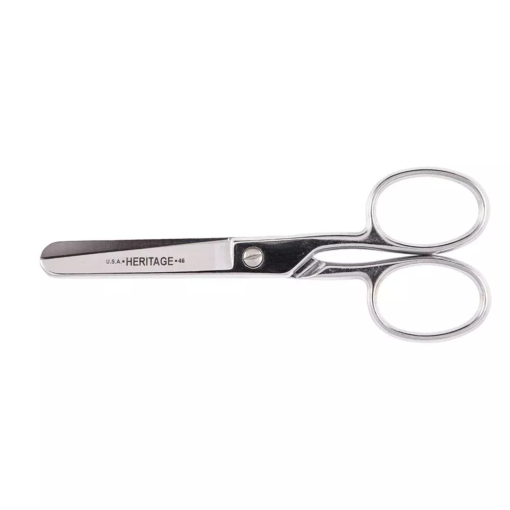Heritage Cutlery 46F 6'' Safety Scissors w/ Large Ring / Fully Rounded Tips