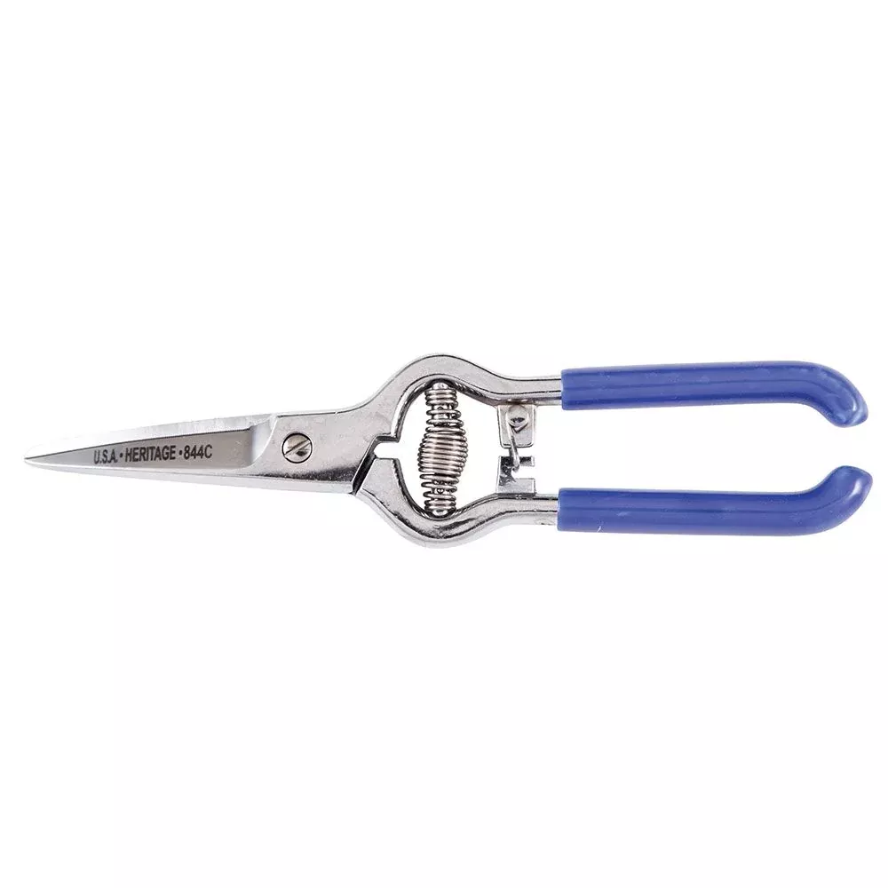 Heritage Cutlery 844C 8 1/4'' Spring Action Snip / Curved Blades