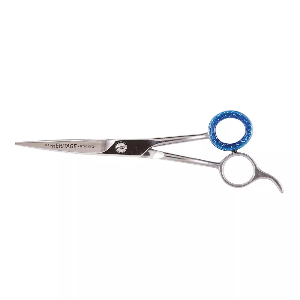 Heritage Cutlery D75-CO 7-1/2'' Pet Grooming Scissor / Curved Blade / Offset Handle