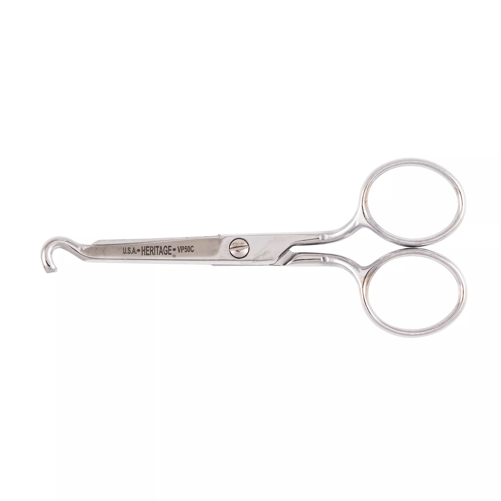 Heritage Cutlery VP50C 4 1/2'' Thread Retrieving Scissor/Curved blade (440-CO TP)