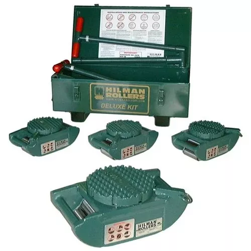 Hilman Rollers 40 Ton FT Deluxe Riggers Kit 4 Diamond Swivels KRS-40-SLD