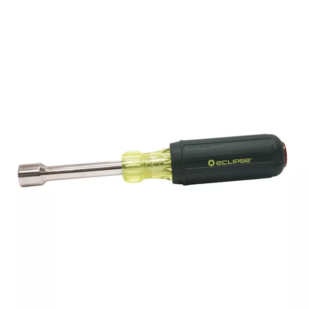 Hollow Shaft Nutdriver, Rubber Grip, 1/2"