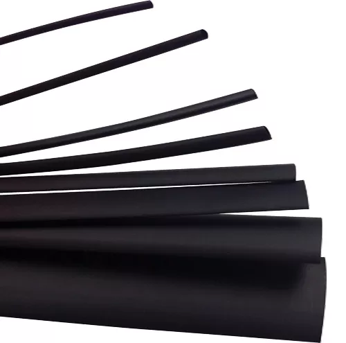 HS-00210 - Heat Shrink 2:1 - 1/16", Black, 4 ft Length, Pkg/10
