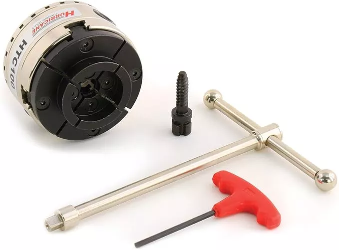 HTC100, 4" Four Jaw Woodturning Chuck Kit, with 1 "x 8 TPI Insert and Dovetail Jaws, for Wood Lathes