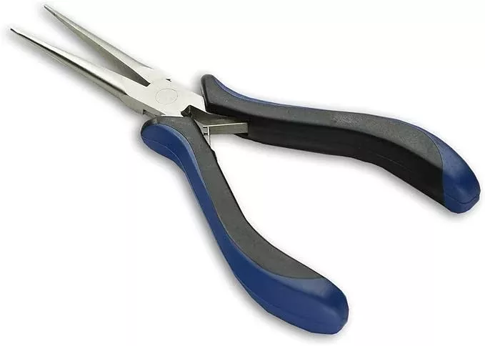 HURON Precision Pliers, Springloaded, Long Needle Nose, 5.75 In