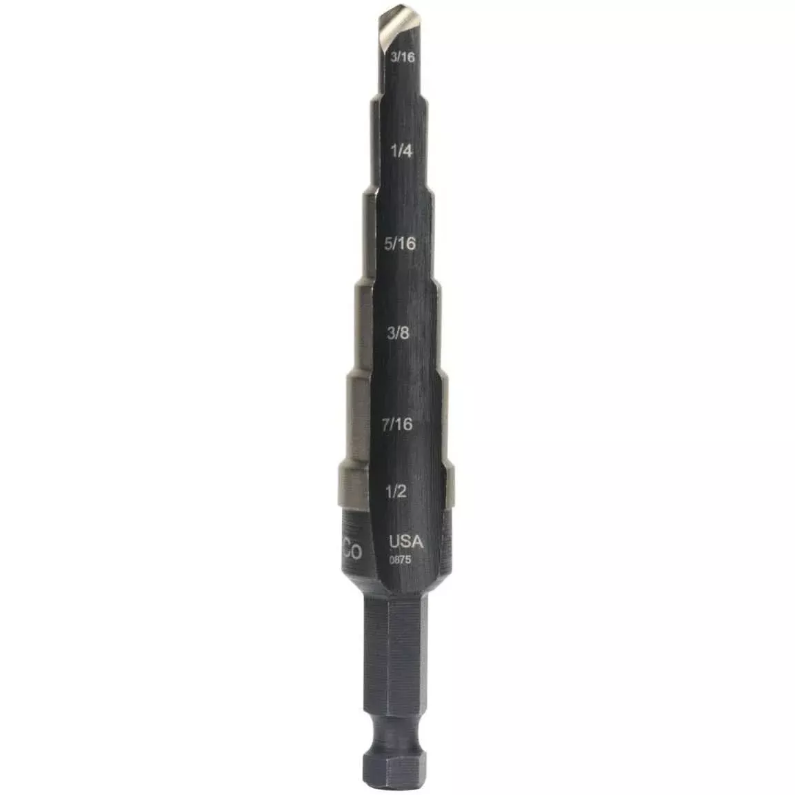 Irwin 10232CB Unibit Cobalt Alloy Steel #2 6 Step Drill Bit 3/16-in. - 1/2-in.